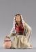 Imagen de Niño arrodillado con jarra cm 12 (4,7 inch) Pesebre vestido Hannah Orient estatua en madera Val Gardena con trajes de tela