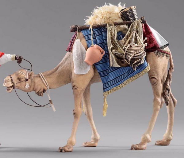 Immagine di Cammello con sella Presepe Hannah Orient 12 cm orientale legno e tessuto