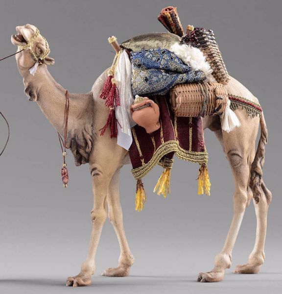 Imagen de Camello con silla cm 12 (4,7 inch) Pesebre vestido Hannah Orient en madera Val Gardena