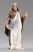 Immagine di Pastore con borsa e bastone cm 12 (4,7 inch) Presepe vestito Hannah Orient statua in legno Val Gardena abiti in tessuto