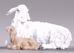 Picture of Lamb lying cm 12 (4,7 inch) Hannah Alpin dressed Nativity Scene in Val Gardena wood
