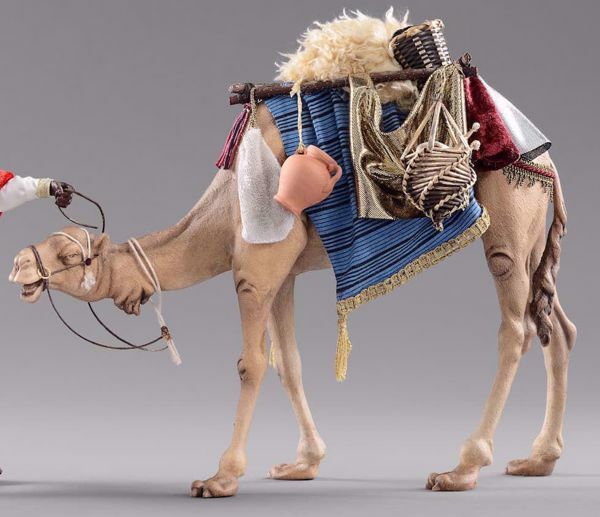 Imagen de Camello con silla cm 14 (5,5 inch) Pesebre vestido Hannah Alpin en madera Val Gardena