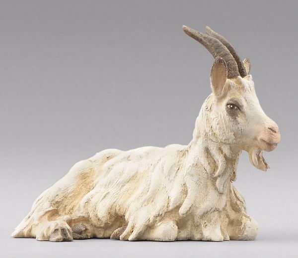 Picture of Goat lying cm 14 (5,5 inch) Hannah Alpin dressed Nativity Scene in Val Gardena wood