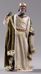 Imagen de Baltasar Rey Mago Negro  cm 14 (5,5 inch) Pesebre vestido Hannah Alpin estatua en madera Val Gardena trajes de tela