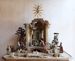 Picture of Donkey with wood and hay cm 12 (4,7 inch) Immanuel dressed Nativity Scene oriental style Val Gardena wood statue