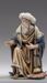Immagine di Melchiorre Re Magio Mulatto inginocchiato cm 12 (4,7 inch) Presepe vestito Immanuel stile orientale statua in legno Val Gardena abiti in stoffa