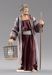 Picture of Shepherd with dove cm 55 (21,7 inch) Hannah Orient dressed nativity scene Val Gardena wood statue with fabric dresses 