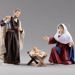 Picture of Holy Family (1) Group 3 pieces cm 55 (21,7 inch) Hannah Orient dressed nativity scene Val Gardena wood statues with fabric dresses 