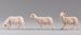 Picture of Sheep looking leftwards cm 40 (15,7 inch) Hannah Alpin dressed Nativity Scene in Val Gardena wood