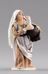 Picture of Girl with goose cm 40 (15,7 inch) Hannah Orient dressed nativity scene Val Gardena wood statue with fabric dresses 