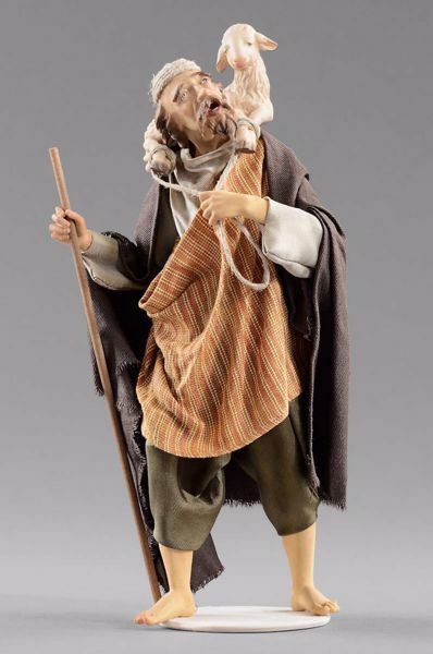 Picture of Shepherd with lamb Hannah Orient Nativity 40 cm (15,7 inch) palestinian wood & fabric