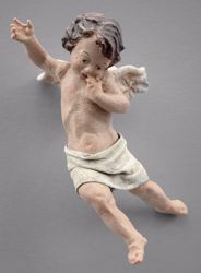 Picture of Putto (1) cm 14 (5,5 inch) Immanuel dressed Nativity Scene oriental style Val Gardena wood statue fabric clothes