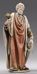 Imagen de Gaspar Rey Mago Blanco de pie cm 14 (5,5 inch) Pesebre vestido Immanuel estilo oriental estatua en madera Val Gardena trajes de tela