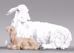 Picture of Lamb lying cm 20 (7,9 inch) Hannah Alpin dressed Nativity Scene in Val Gardena wood