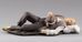 Imagen de Pastor durmiente cm 20 (7,9 inch) Pesebre vestido Hannah Alpin estatua en madera Val Gardena trajes de tela