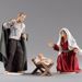 Picture of Holy Family (3) Group 3 pieces cm 20 (7,9 inch) Hannah Alpin dressed nativity scene Val Gardena wood statue fabric dresses