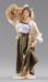 Picture of Woman with straw cm 20 (7,9 inch) Hannah Alpin dressed nativity scene Val Gardena wood statue fabric dresses