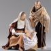 Picture of Holy Family (2) Group 2 pieces cm 20 (7,9 inch) Hannah Orient dressed nativity scene Val Gardena wood statues with fabric dresses 
