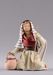 Picture of Kneeling Child with Jug cm 30 (11,8 inch) Hannah Orient dressed nativity scene Val Gardena wood statue with fabric dresses 