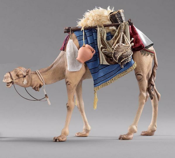 Imagen de Camello con silla cm 30 (11,8 inch) Pesebre vestido Hannah Orient en madera Val Gardena