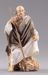 Picture of Elderly Shepherd sitting cm 30 (11,8 inch) Hannah Orient dressed nativity scene Val Gardena wood statue with fabric dresses 