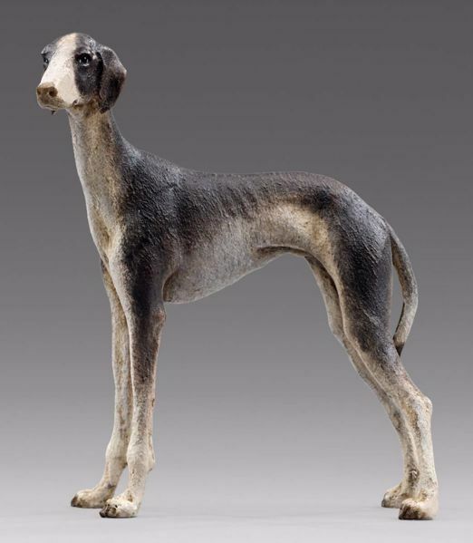Picture of Greyhound dog Hannah Alpin Nativity 30 cm (11,8 inch) rustic wood & fabric