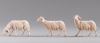 Picture of Sheep eating Immanuel Nativity 20 cm (7,9 inch) middle eastern wood & fabric