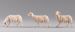 Picture of Sheep looking leftwards cm 14 (5,5 inch) Immanuel dressed Nativity Scene oriental style Val Gardena wood statue