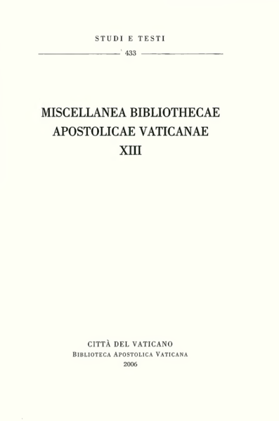 Imagen de Miscellanea Bibliothecae Apostolicae Vaticanae (XIII)