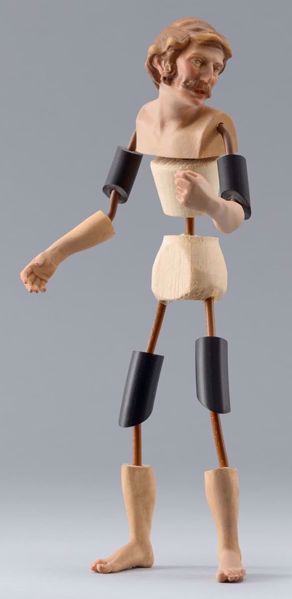 Imagen de Maniquí Cód.19 cm 10 (3,9 inch) Belén para vestir Homobono de madera y cobre 