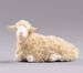 Picture of Sheep lying with wool cm 40 (15,7 inch) DIY undressed Homobonus Nativity in wood and copper