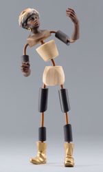 Picture of Figure Code06 cm 12 (4,7 inch) DIY undressed Homobonus Nativity in wood and copper