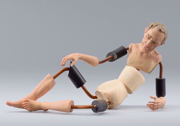 Immagine di Manichino Cod.45 statuina Presepe fai da te Omobono 12 cm legno e rame