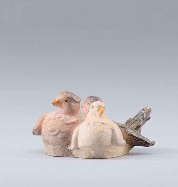 Picture of 3 Pigeons for basket DIY Homobonus Nativity 20 cm (7,9 inch) wood