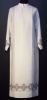 Picture of MADE TO MEASURE Square neck liturgical Alb with Crosses embroidery ivory wool-blend fabric
