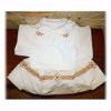 Immagine di SU MISURA Camicione liturgico bianco ricamo colorato misto cotone