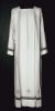 Picture of MADE TO MEASURE Closed collar liturgical Alb with 6 Crosses Gigliuccio embroidery white cotton blend fabric