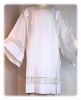 Picture of CUSTOM MADE White cotton catholic Surplice with floral embroidery on tulle