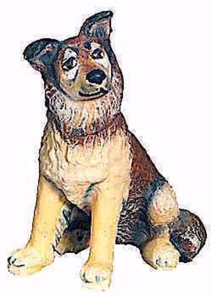 Imagen de Perro Pastor Belén Matteo 8 cm palestino madera pintado al óleo