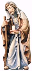 Immagine di San Giuseppe cm 8 (3,1 inch) Presepe Matteo stile orientale colori ad olio in legno Val Gardena