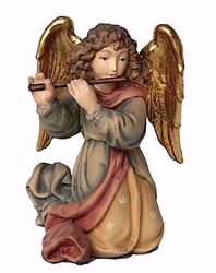Picture of Angel with Flute cm 56 (22,0 inch) Matteo Nativity Scene Oriental style oil colours Val Gardena wood