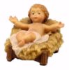 Imagen de Niño Jesús con Cuna Belén Matteo 56 cm palestino grande madera pintado
