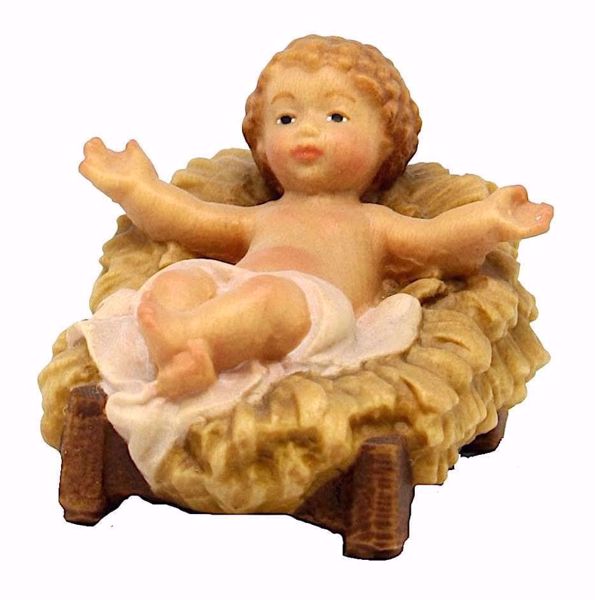 Picture of Baby Jesus and cradle Matteo Nativity 28 cm (11,0 inch) middle eastern wood