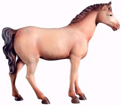 Immagine di Cavallo Bianco cm 10 (3,9 inch) Presepe Matteo stile orientale colori ad olio in legno Val Gardena