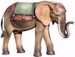 Imagen de Elefante cm 10 (3,9 inch) Belén Matteo estilo oriental colores al óleo en madera Val Gardena