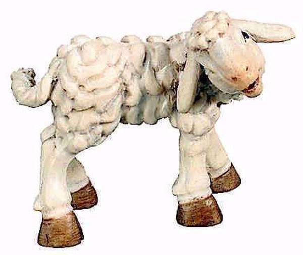 Immagine di Agnello Presepe Matteo 12 cm palestinese legno colori a olio