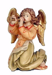 Picture of Angel with Trumpet cm 12 (4,7 inch) Matteo Nativity Scene Oriental style oil colours Val Gardena wood