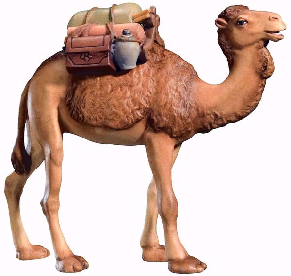 Immagine di Cammello con sella Presepe Matteo 12 cm palestinese legno colori a olio