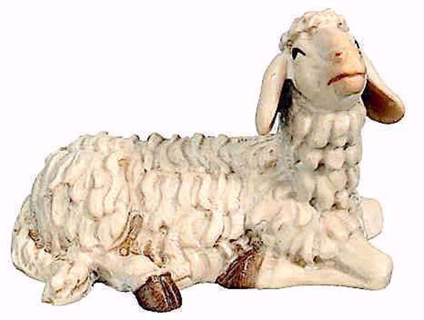 Picture of Lying Sheep Matteo Nativity 12 cm (4,7 inch) middle eastern oil painted wood