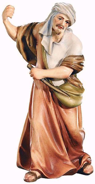 Imagen de Camellero cm 6 (2,4 inch) Belén Raffaello estilo clásico colores al óleo en madera Val Gardena